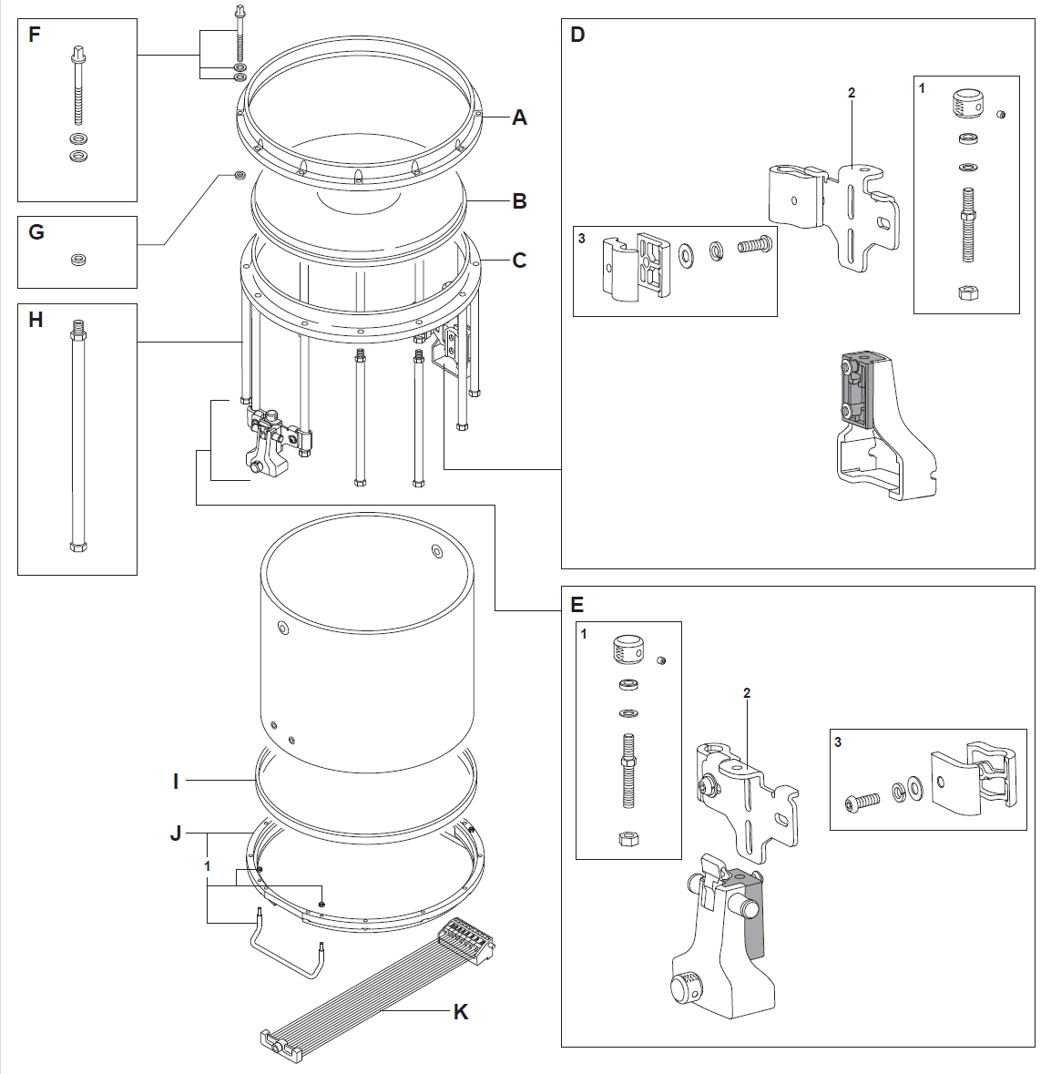Pearl Marching Drums FFX Snare Drums 14" x 12" FFX Snares - Complete Assembly schematic